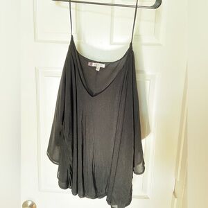 Jennifer Lopez Gray Asymmetrical Sleeveless Camisole